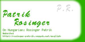patrik rosinger business card